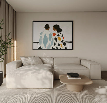 Abstract Couple Canvas Wall Art