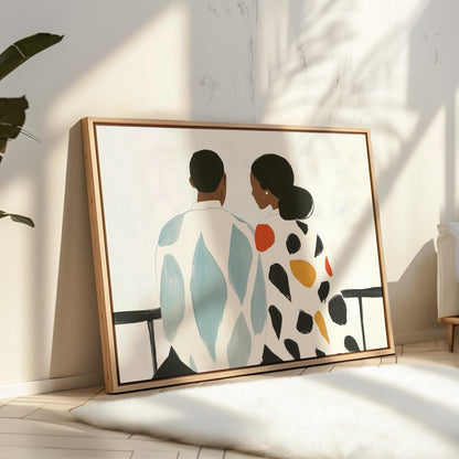 Abstract Couple Canvas Wall Art