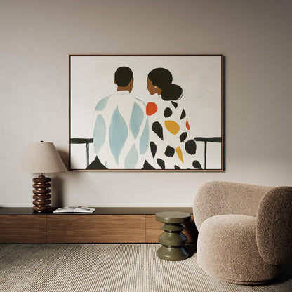 Abstract Couple Canvas Wall Art