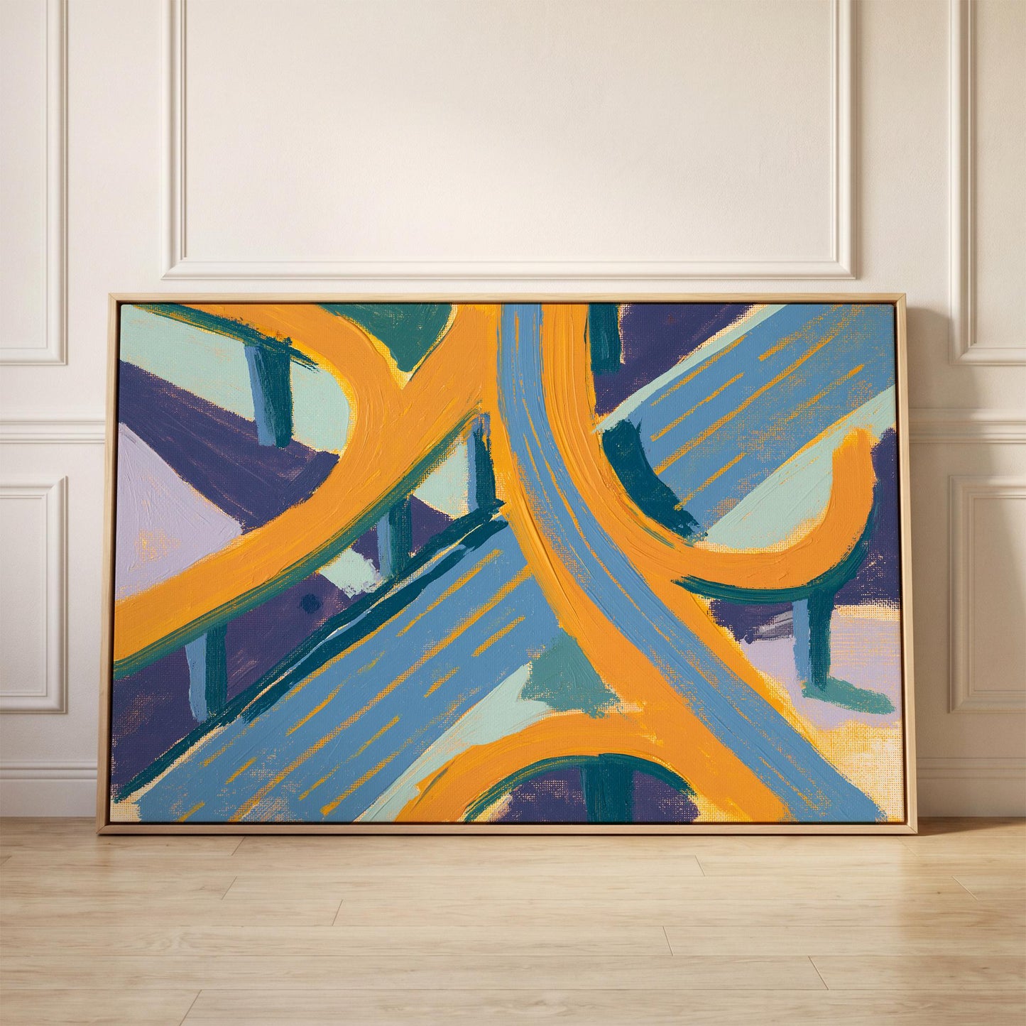 Abstract Brushstroke Canvas Wall Art