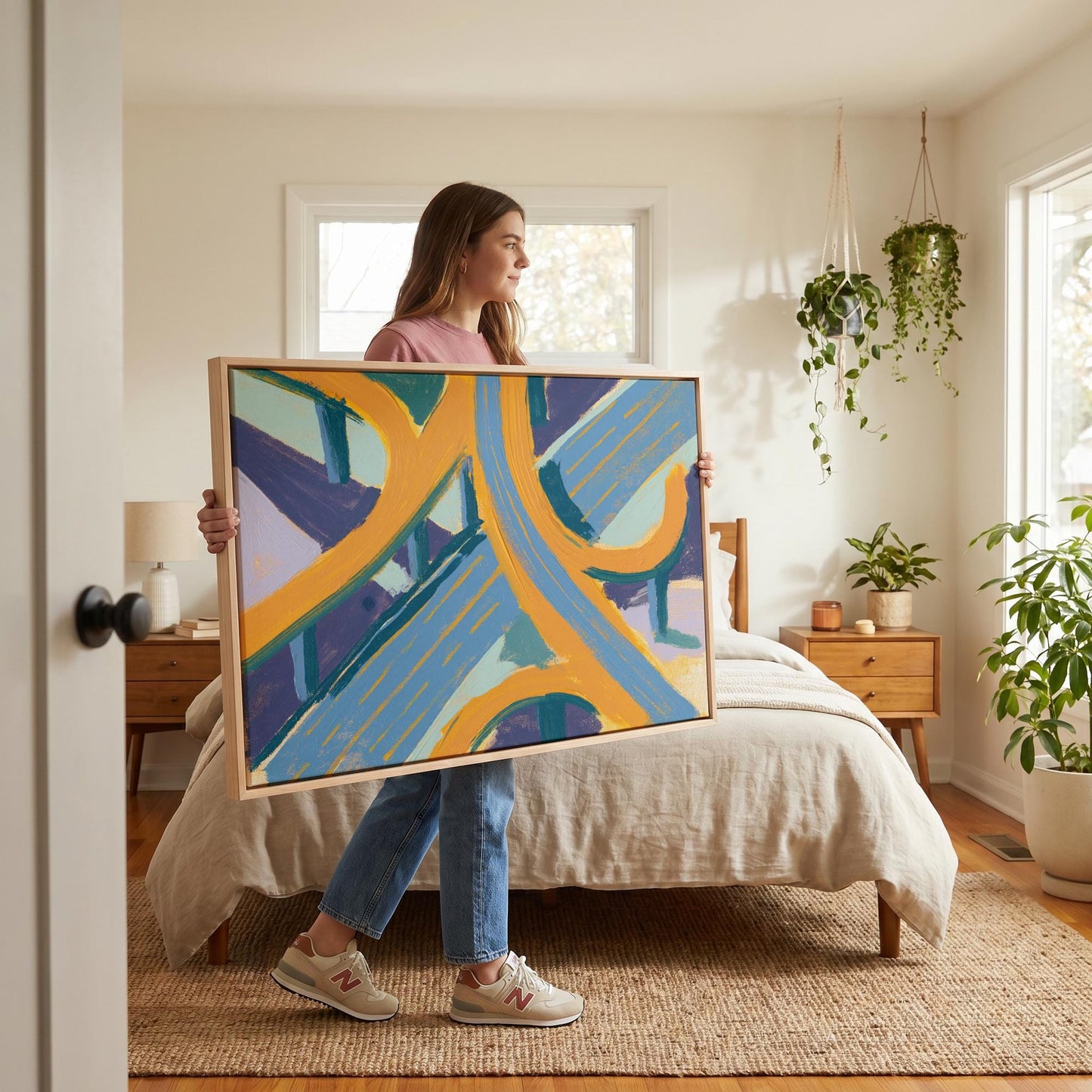 Abstract Brushstroke Canvas Wall Art