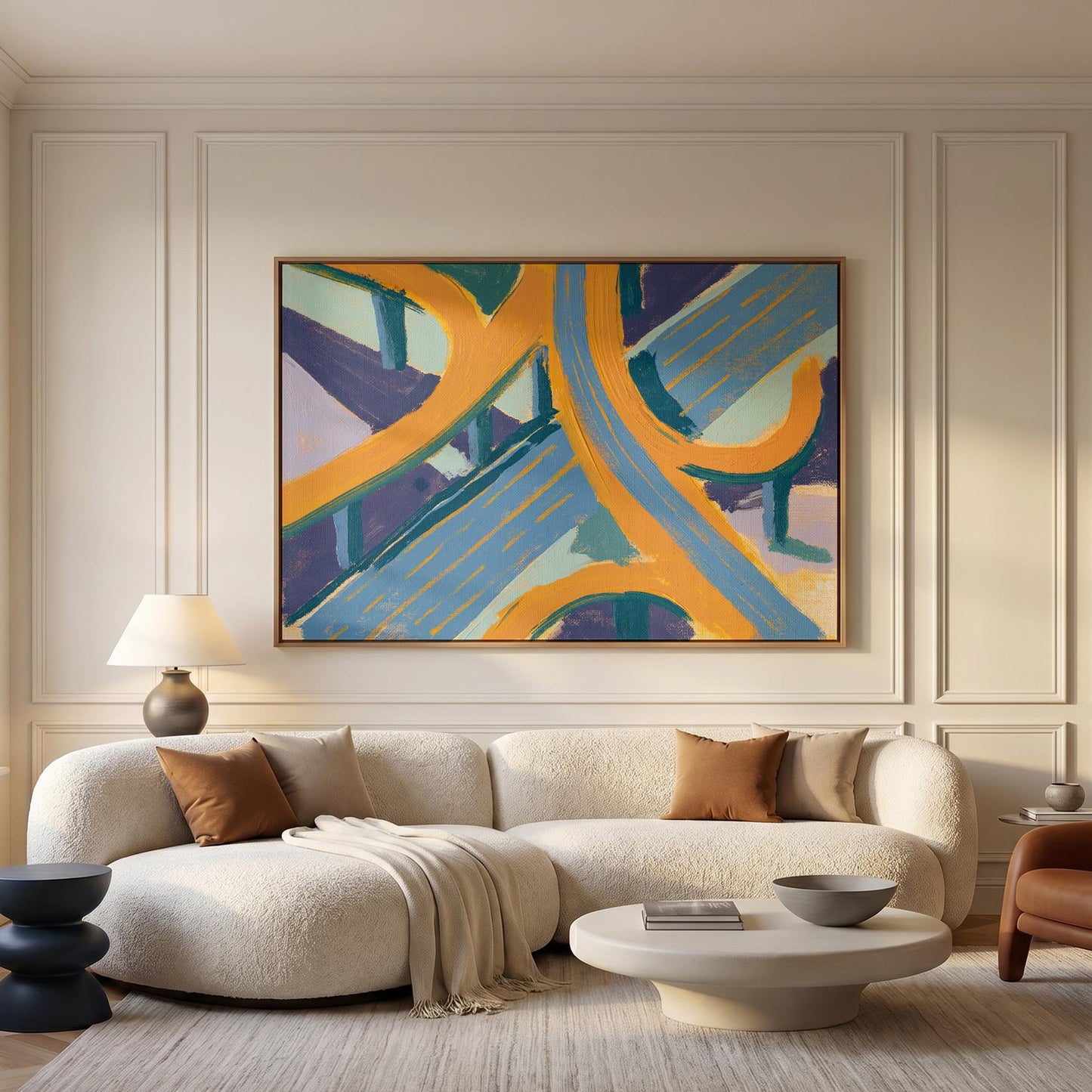 Abstract Brushstroke Canvas Wall Art
