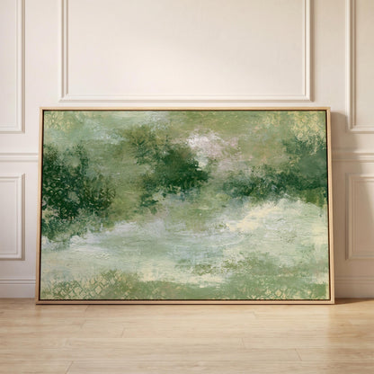 Abstract Green Landscape Canvas Wall Art
