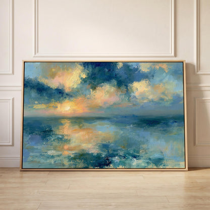 Ocean Sunset Seascape Canvas Wall Art