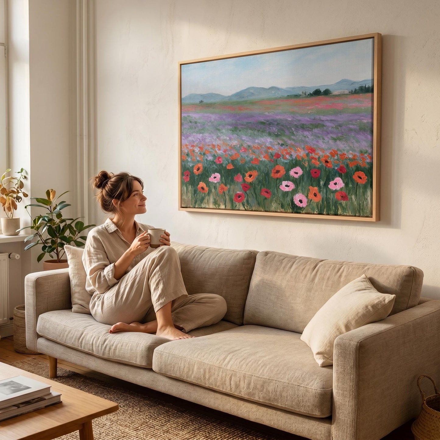 Poppy Field Canvas Wall Art