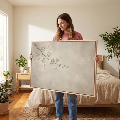 Cherry Blossom Branch Canvas Wall Art