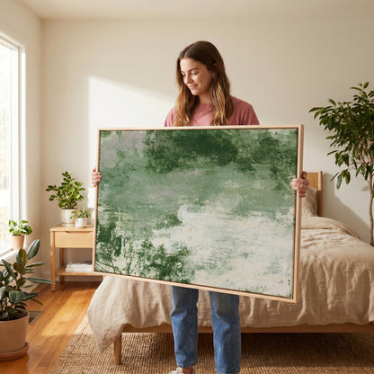 Green Abstract Canvas Wall Art