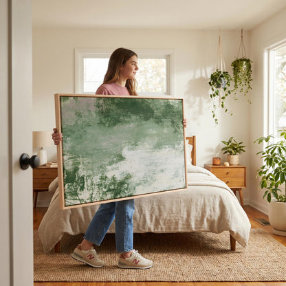 Green Abstract Canvas Wall Art