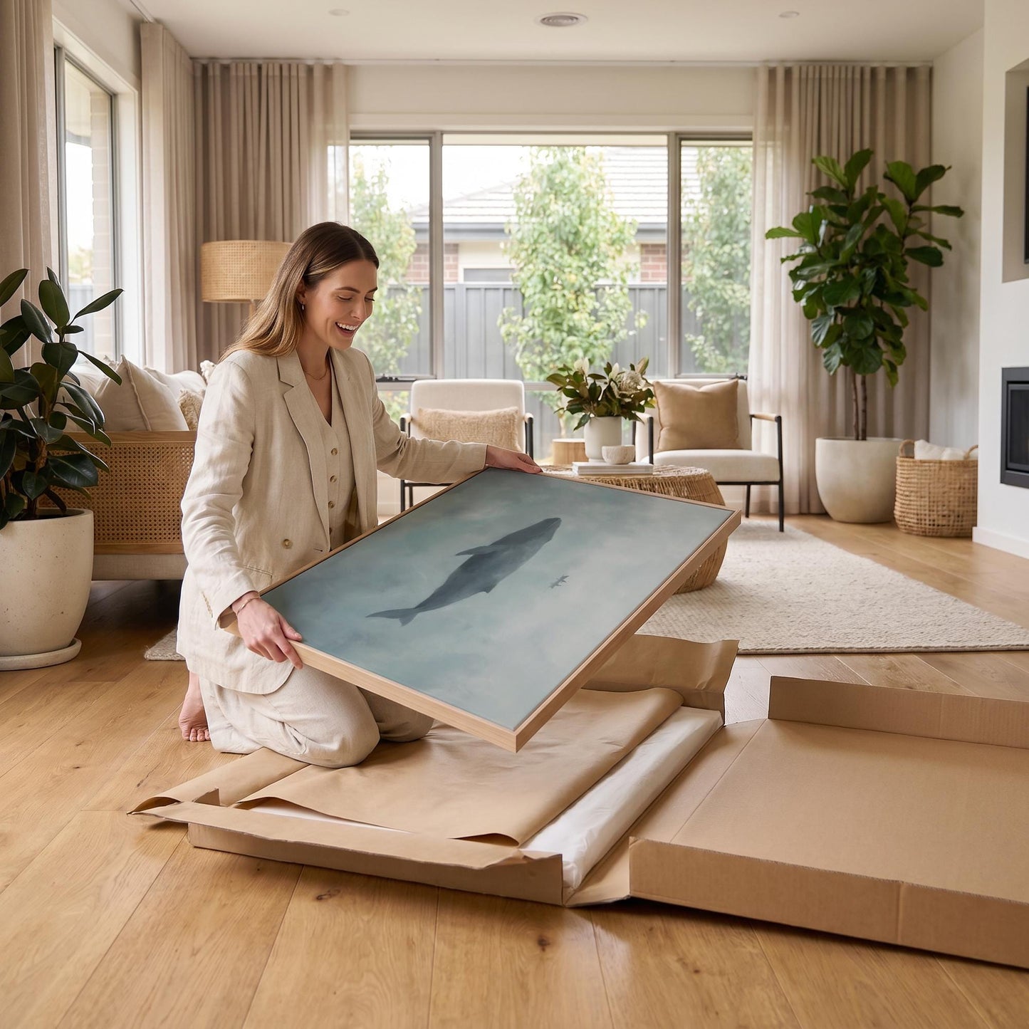 Whale Canvas Wall Art
