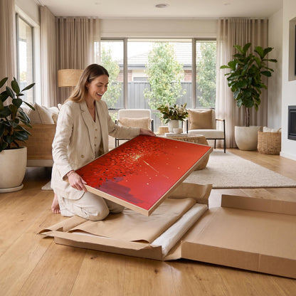 Red Abstract Canvas Wall Art