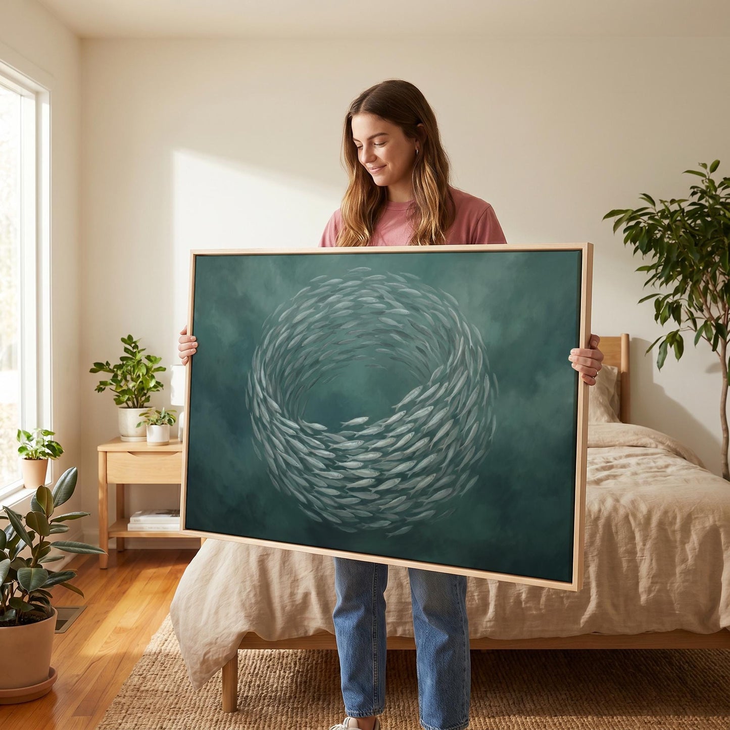 School of Fish Canvas Wall Art