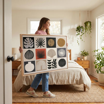 Botanical Grid Canvas Wall Art