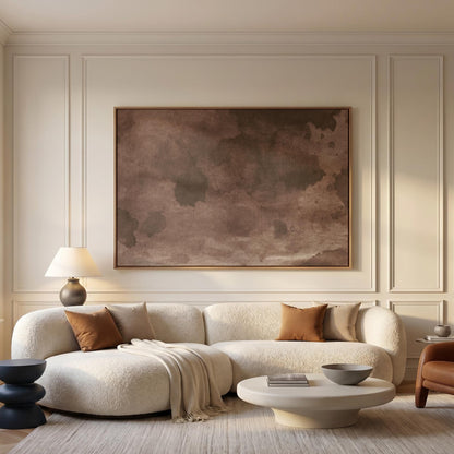 Brown Abstract Watercolor Canvas Wall Art