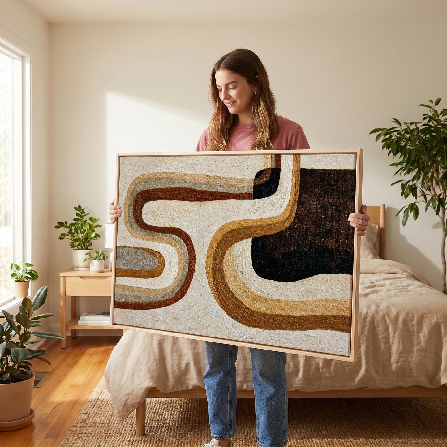 Abstract Swirl Canvas Wall Art