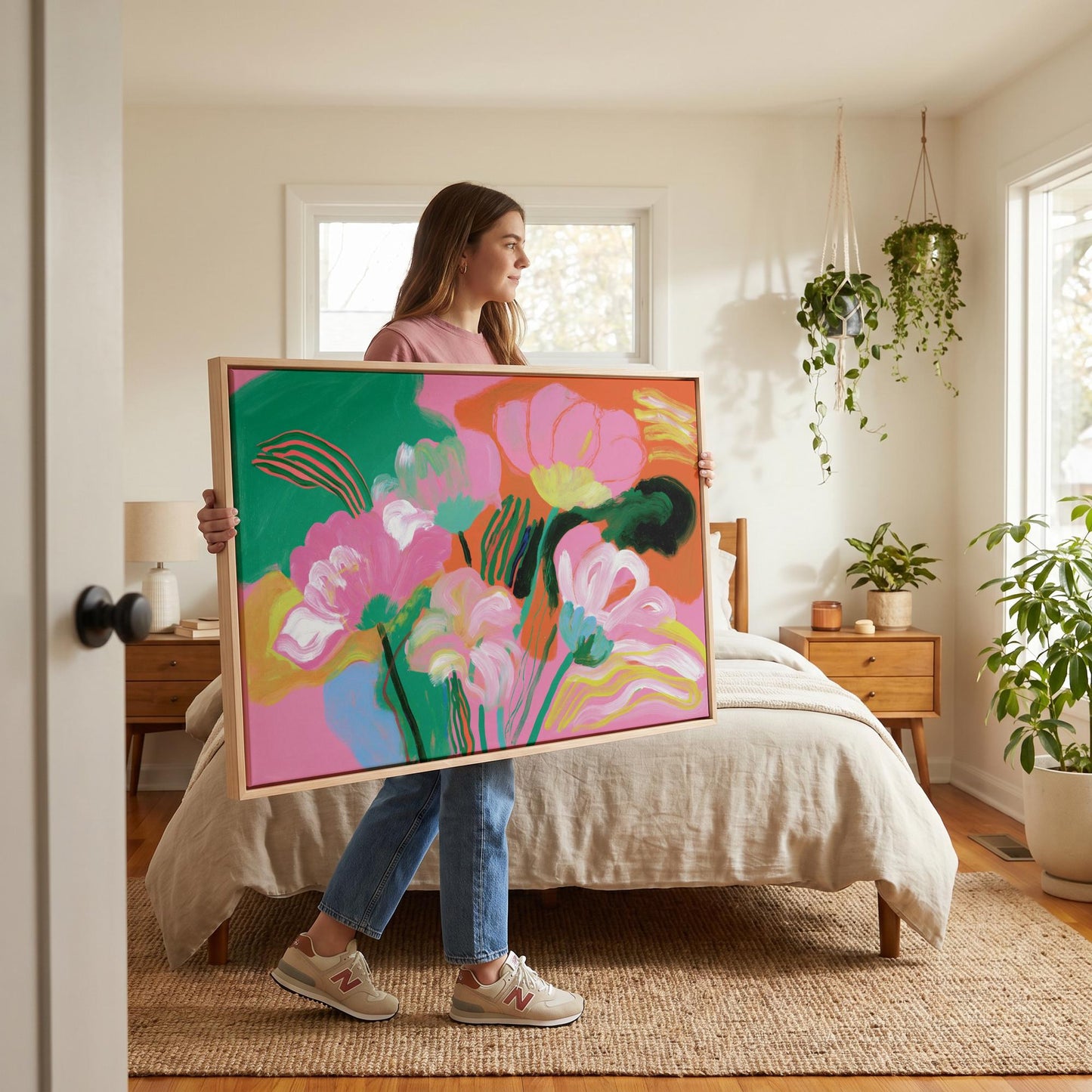 Abstract Floral Canvas Wall Art