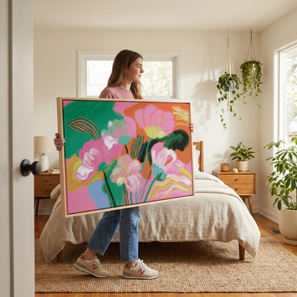 Abstract Floral Canvas Wall Art