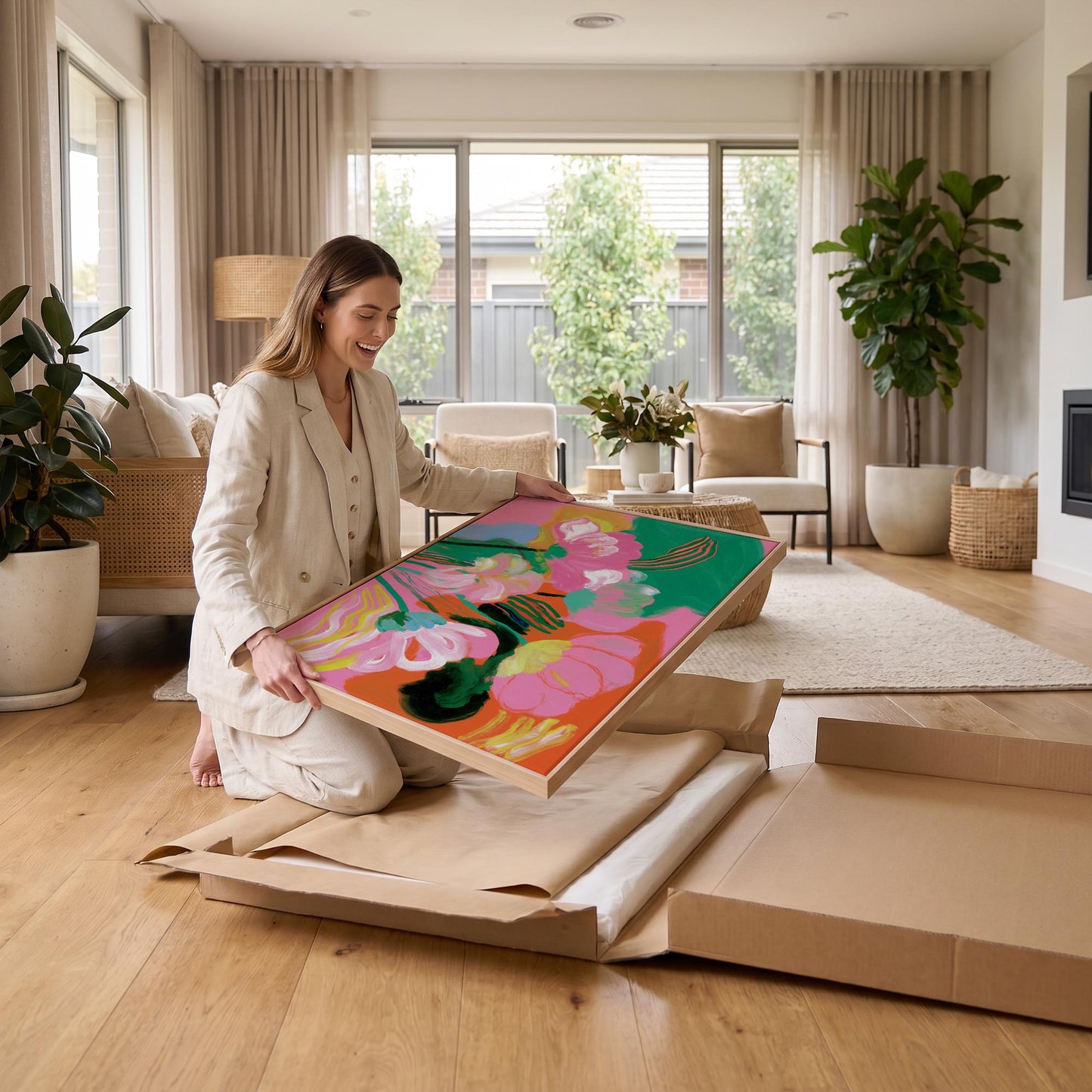 Abstract Floral Canvas Wall Art