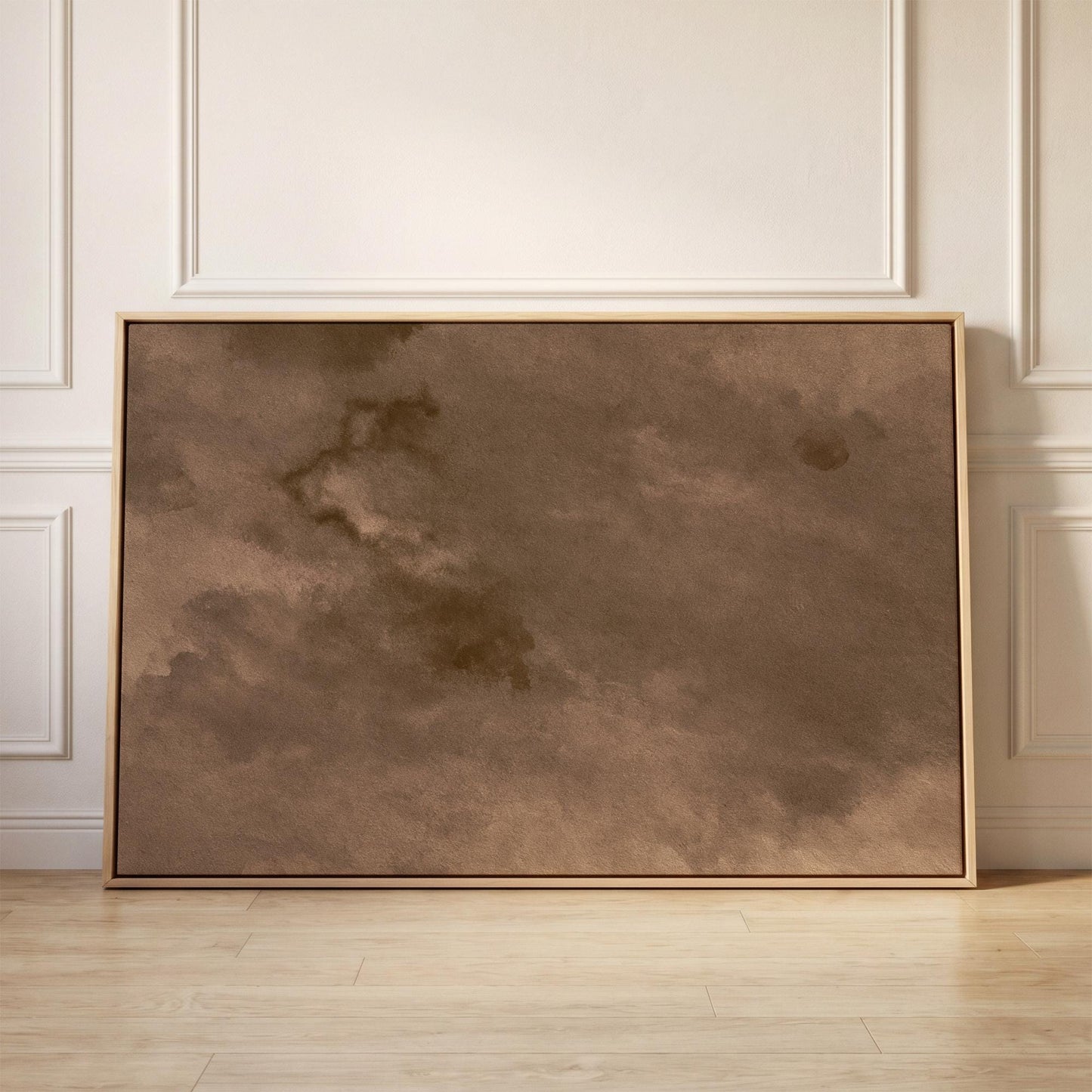 Brown Abstract Cloud Canvas Wall Art