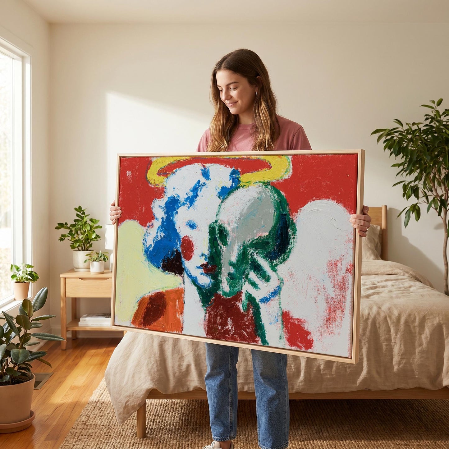 Clown Angel Canvas Wall Art