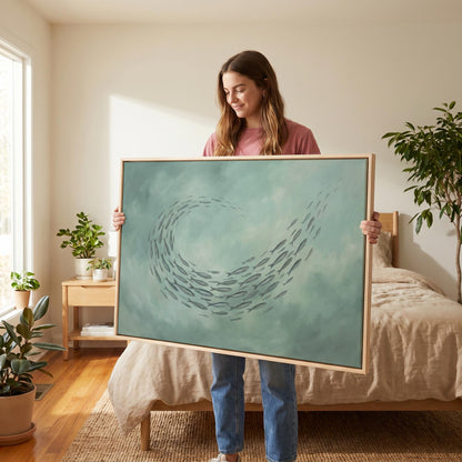 School of Fish Canvas Wall Art