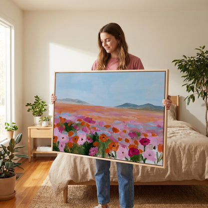 Poppy Field Canvas Wall Art