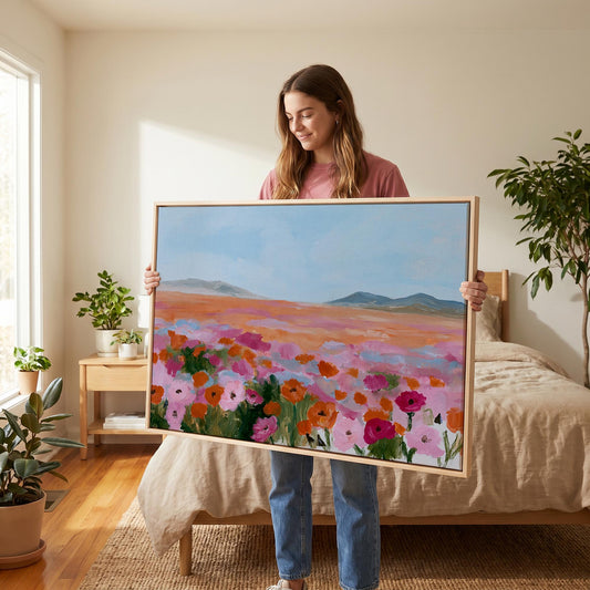 Poppy Field Canvas Wall Art