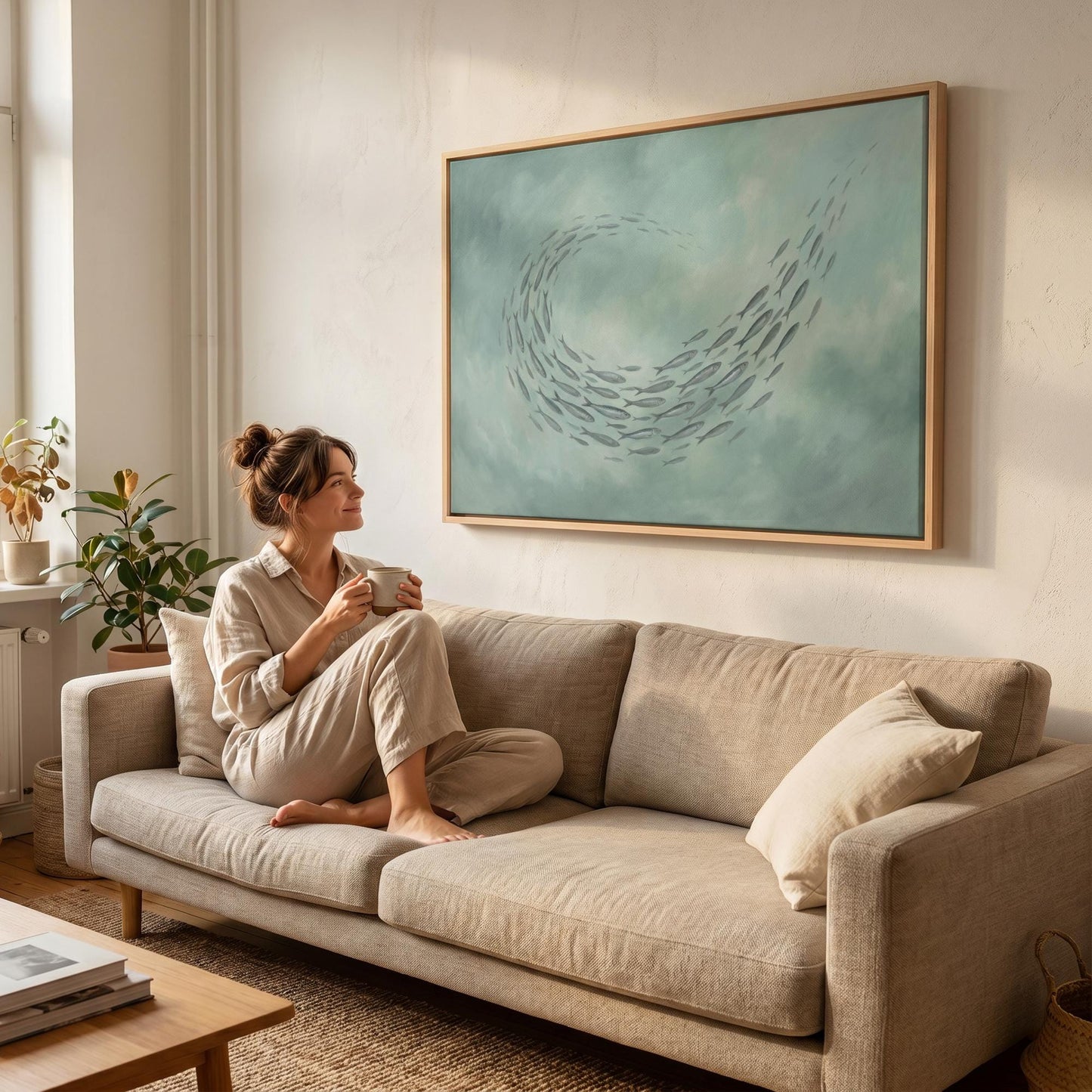 School of Fish Canvas Wall Art