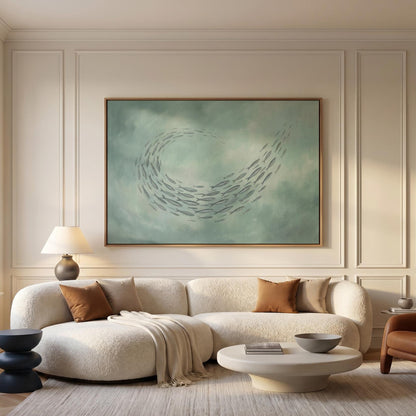 School of Fish Canvas Wall Art