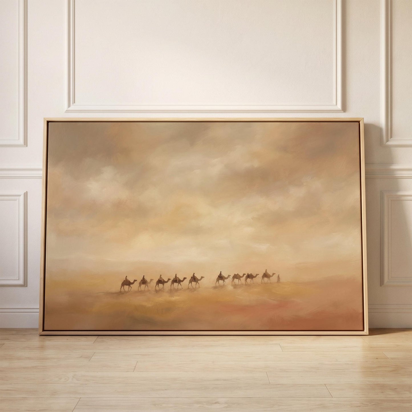 Desert Camel Caravan Canvas Wall Art