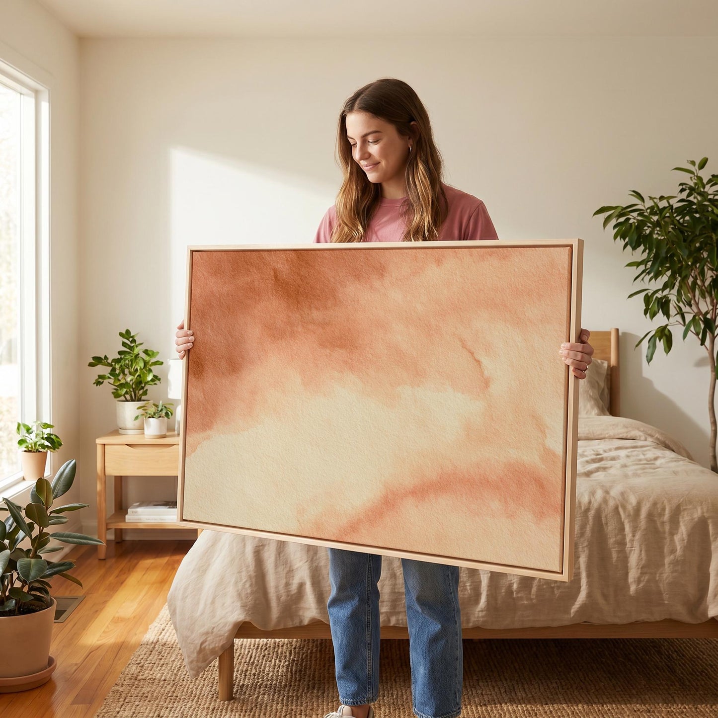 Abstract Watercolor Canvas Wall Art