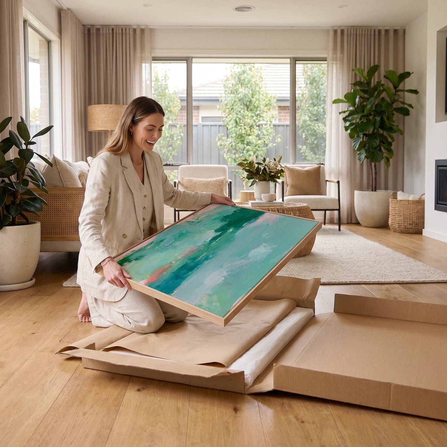 Abstract Seascape Canvas Wall Art