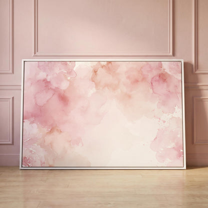 Pink Watercolor Abstract Canvas Wall Art