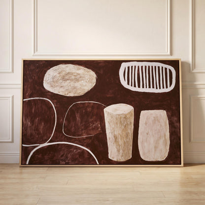 Abstract Organic Shapes Canvas Wall Art