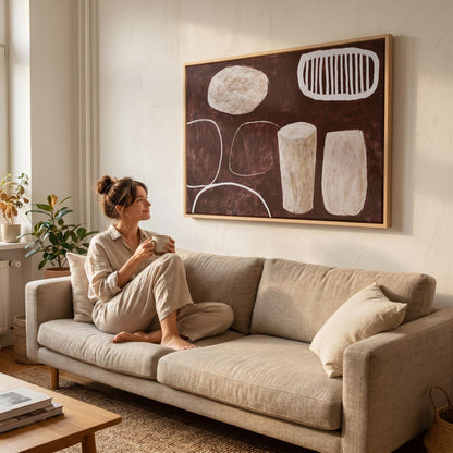 Abstract Organic Shapes Canvas Wall Art