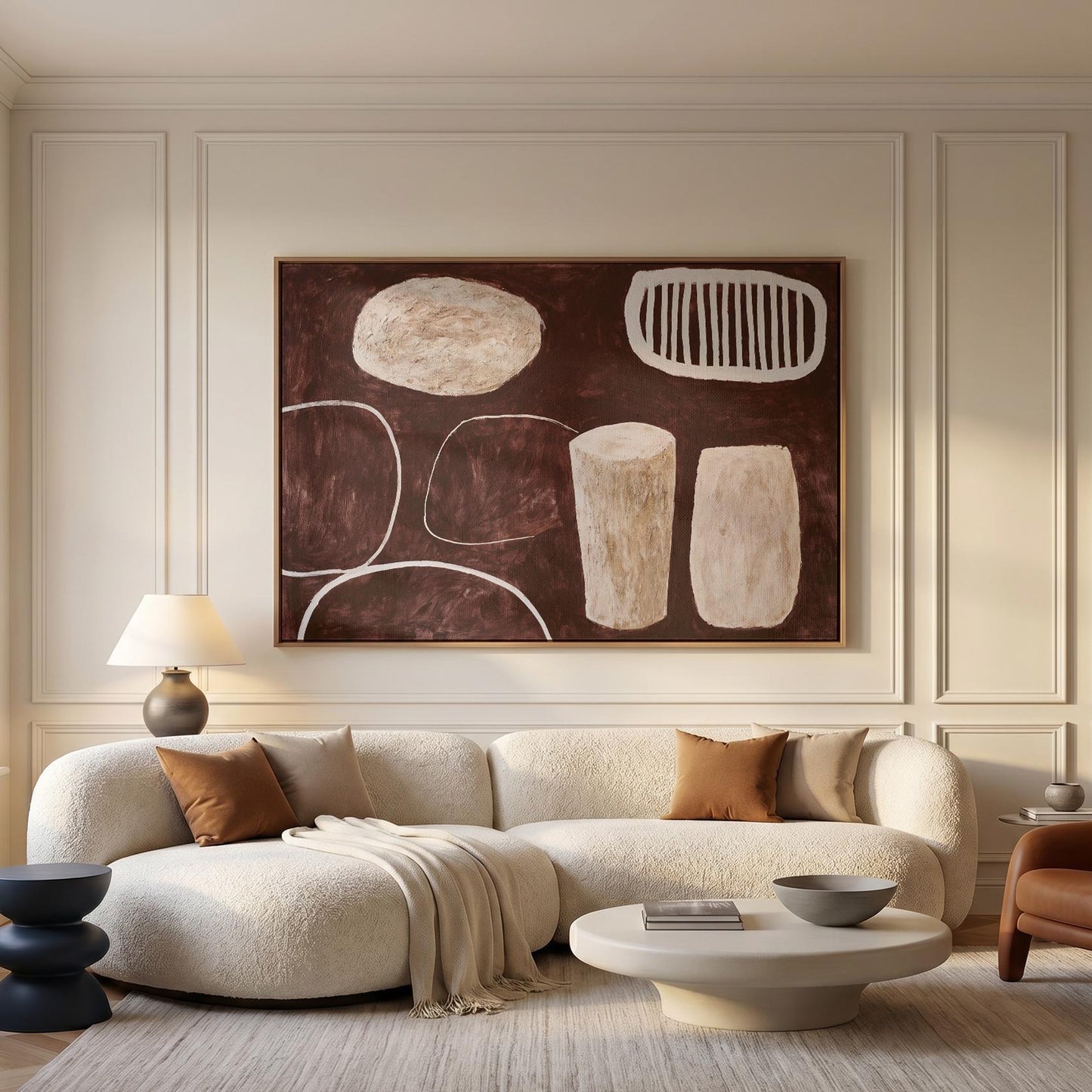 Abstract Organic Shapes Canvas Wall Art