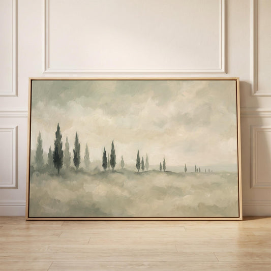 Cypress Tree Landscape Canvas Wall Art
