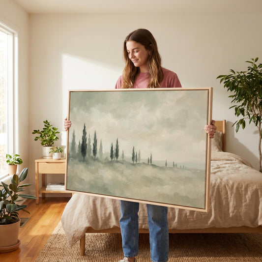 Cypress Tree Landscape Canvas Wall Art