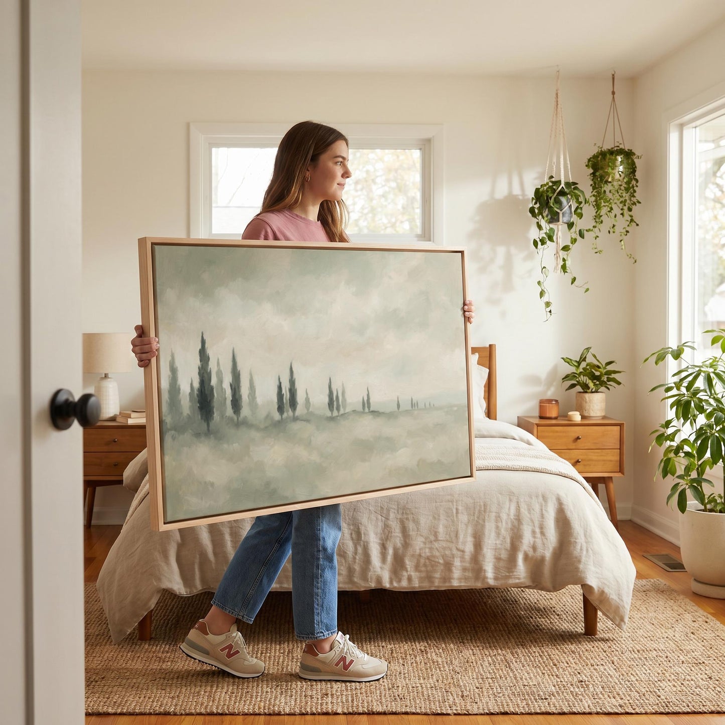 Cypress Tree Landscape Canvas Wall Art
