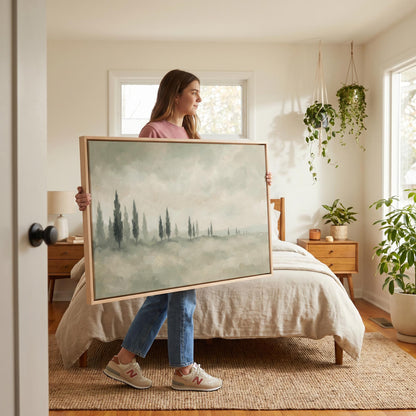 Cypress Tree Landscape Canvas Wall Art