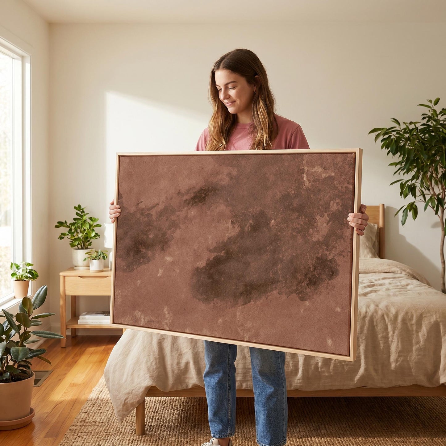 Terracotta Abstract Canvas Wall Art