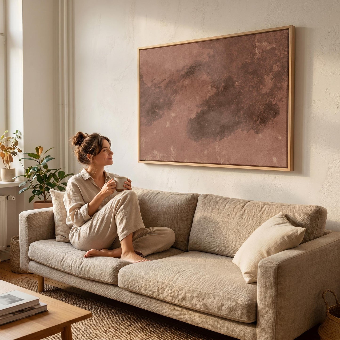 Terracotta Abstract Canvas Wall Art