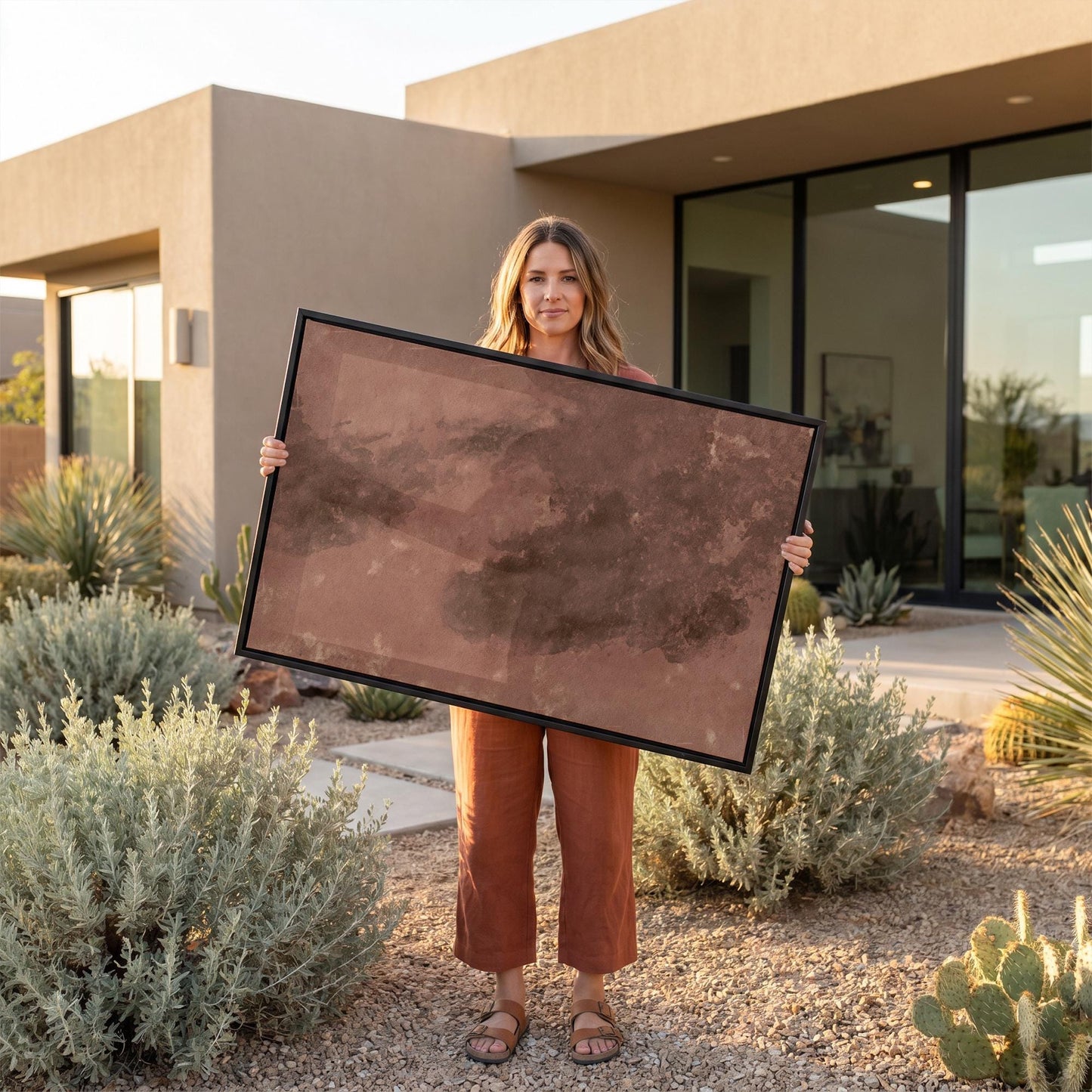 Terracotta Abstract Canvas Wall Art