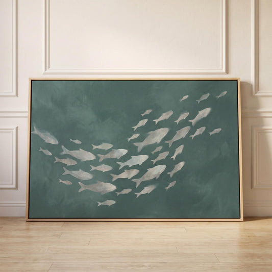 School of Fish Canvas Wall Art