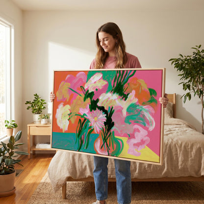 Abstract Floral Canvas Wall Art