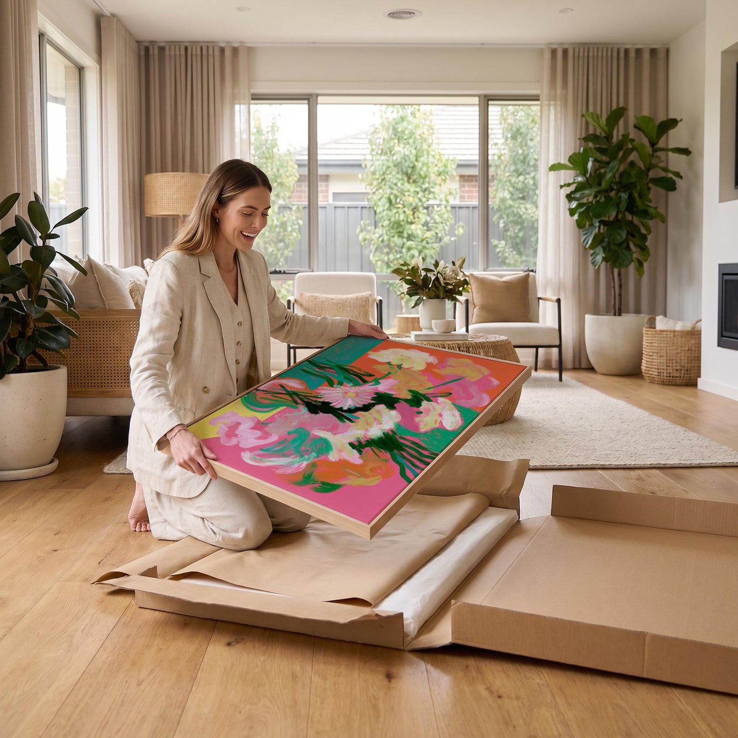 Abstract Floral Canvas Wall Art