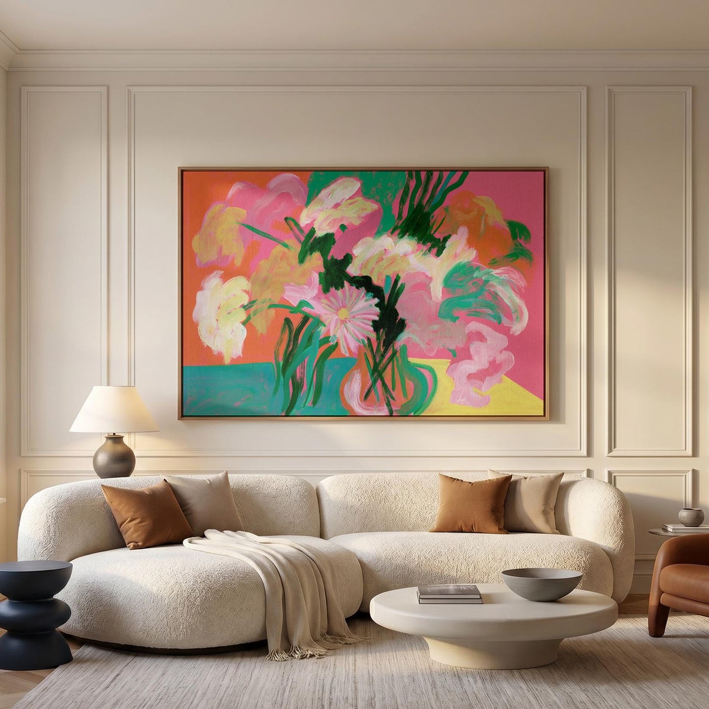 Abstract Floral Canvas Wall Art