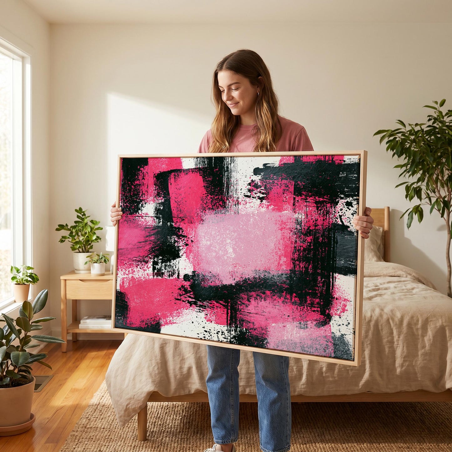 Abstract Brushstroke Canvas Wall Art