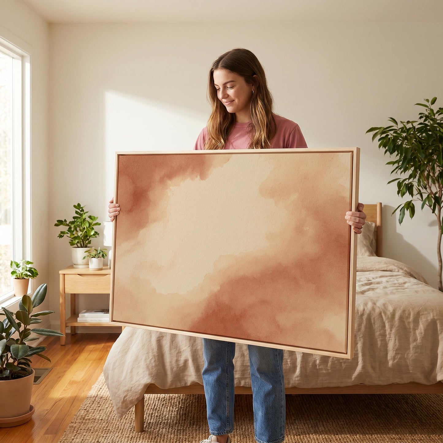 Abstract Watercolor Canvas Wall Art