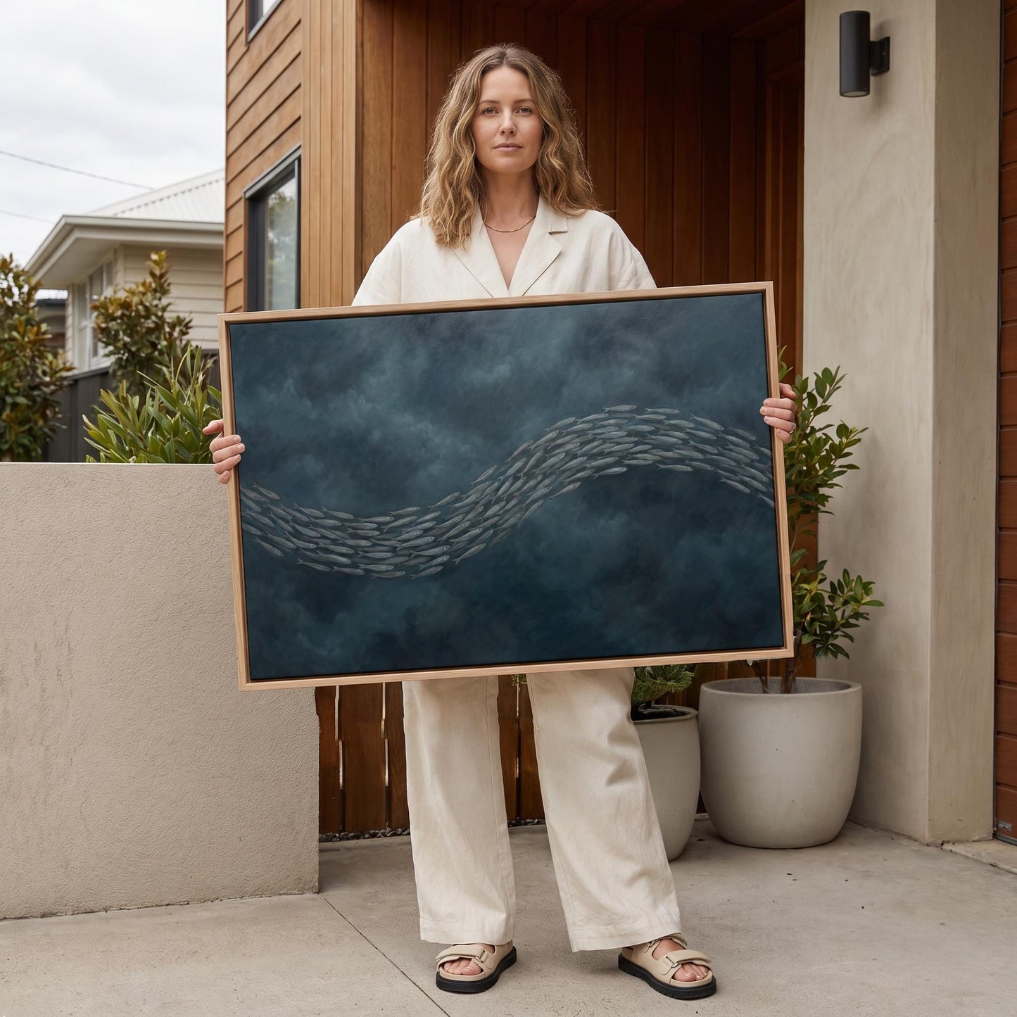 School of Fish Canvas Wall Art