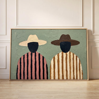 Two Figures Canvas Wall Art